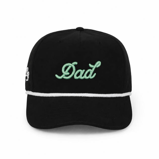 Dad Rope Hat | Black & White w/Mint