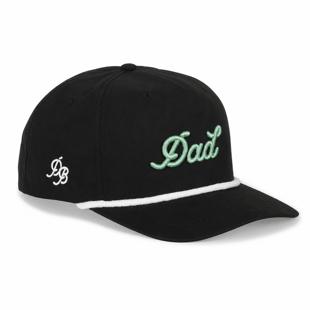 Dad Rope Hat | Black & White w/Mint