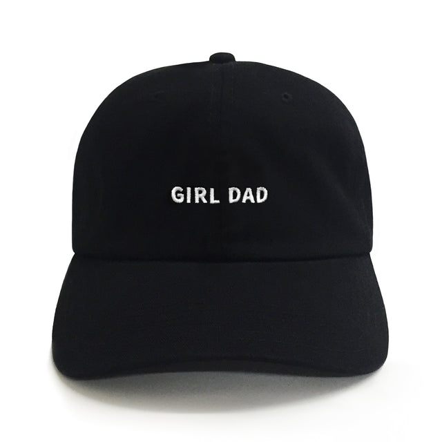Girl Dad Black 6-Panel Dad Hat – cotton adjustable dad hat, comfortable everyday wear, funny gift for dads