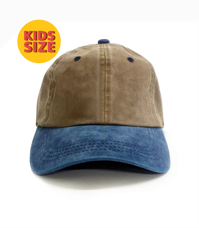 Hat | Kid’s Hat – Embroidered two-tone kids dad hat. Cute everyday hat and memorable gift for kids from Dad Brand.