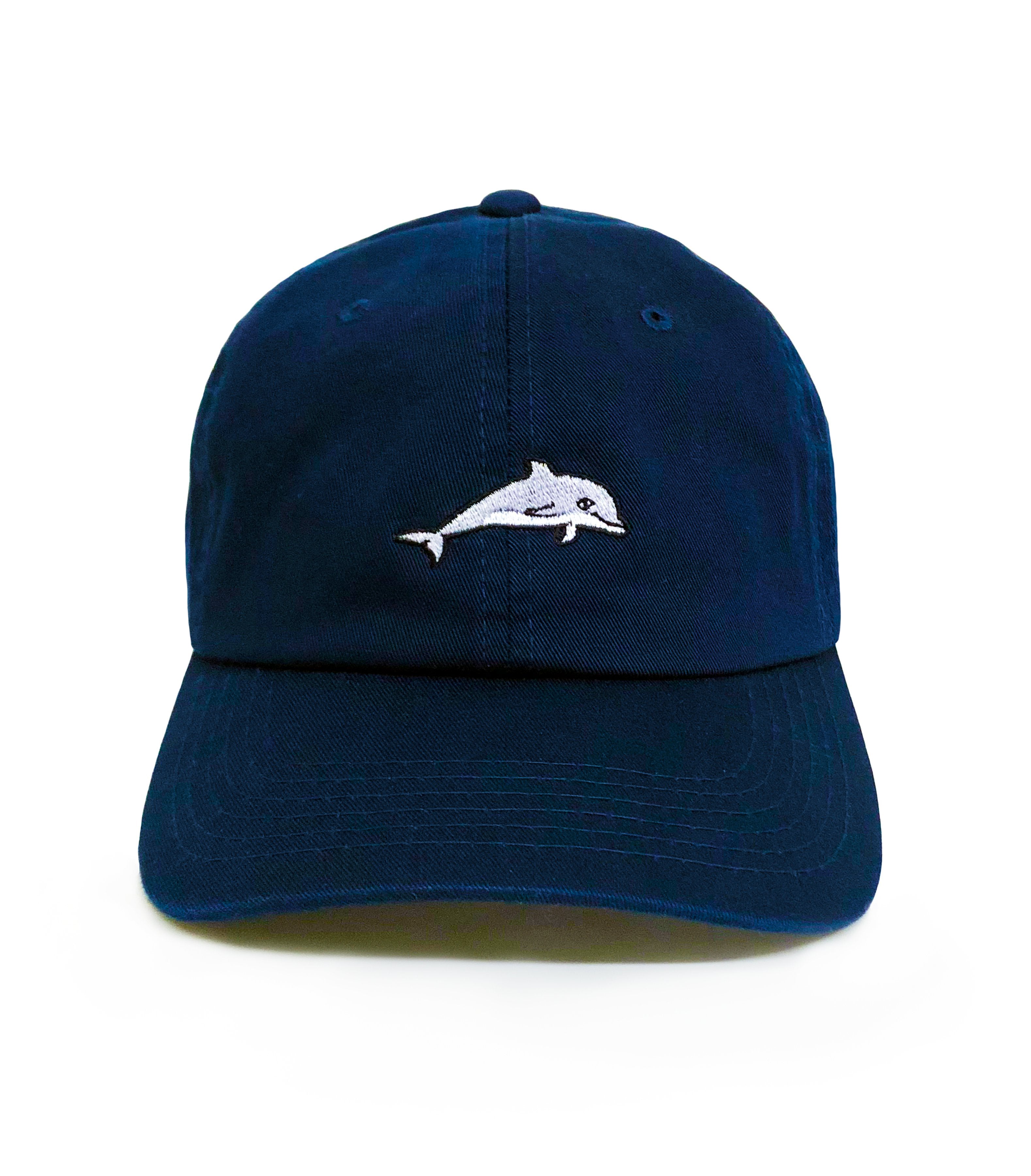 Lucky Dog Fly Fishing Dad Hat Cap Adjustable Navy Blue Strapback Imperial  OSFA