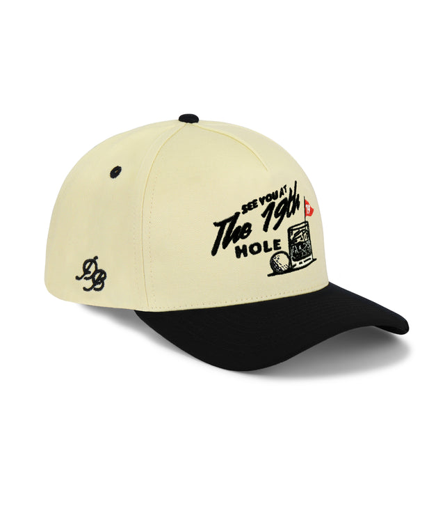 19th Hole - Cream & Black Snapback