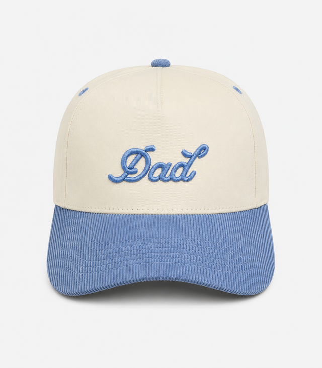 Dad | Two-Tone Cream & Baby Blue Corduroy