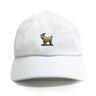Goat White 6-Panel Dad Hat – cotton adjustable dad hat, funny GOAT embroidery, comfortable fit, perfect gift for dads
