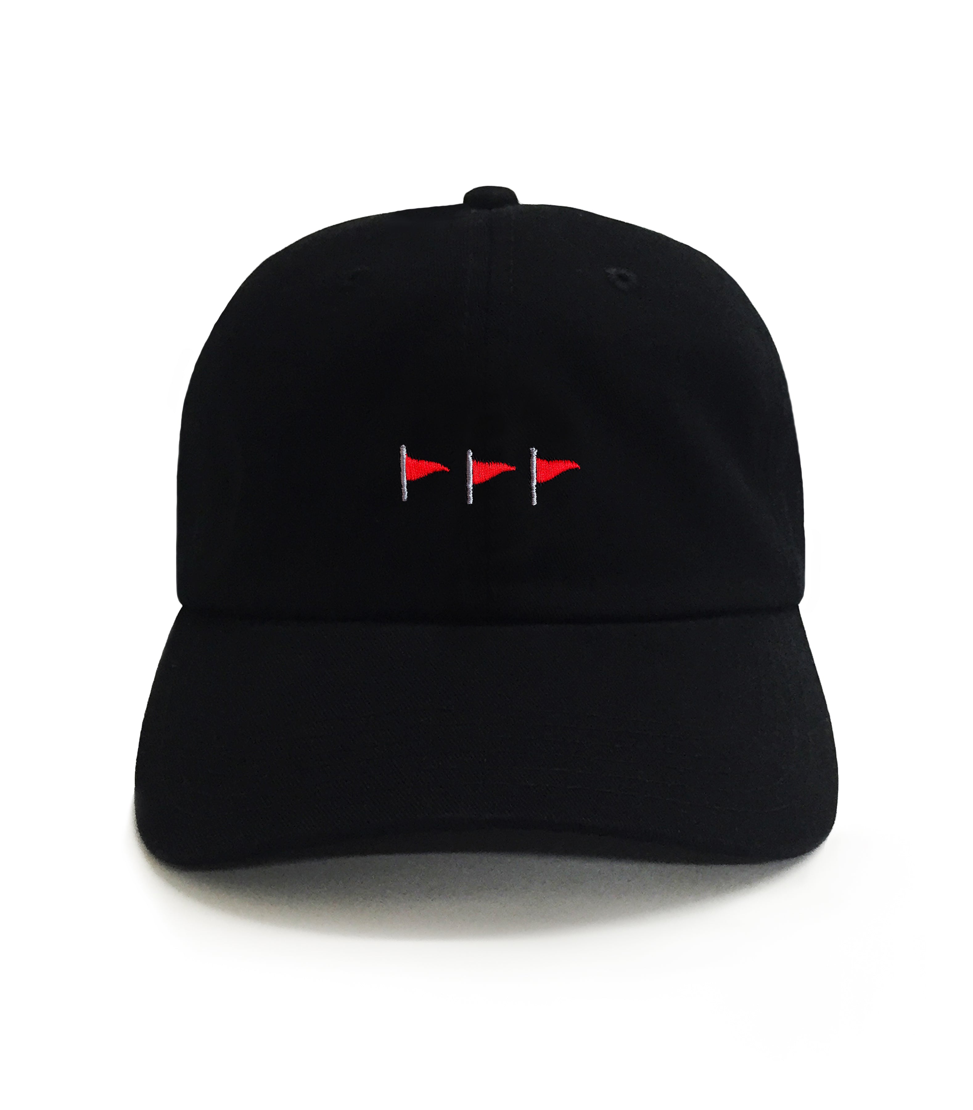 Red and black dad 2024 hat